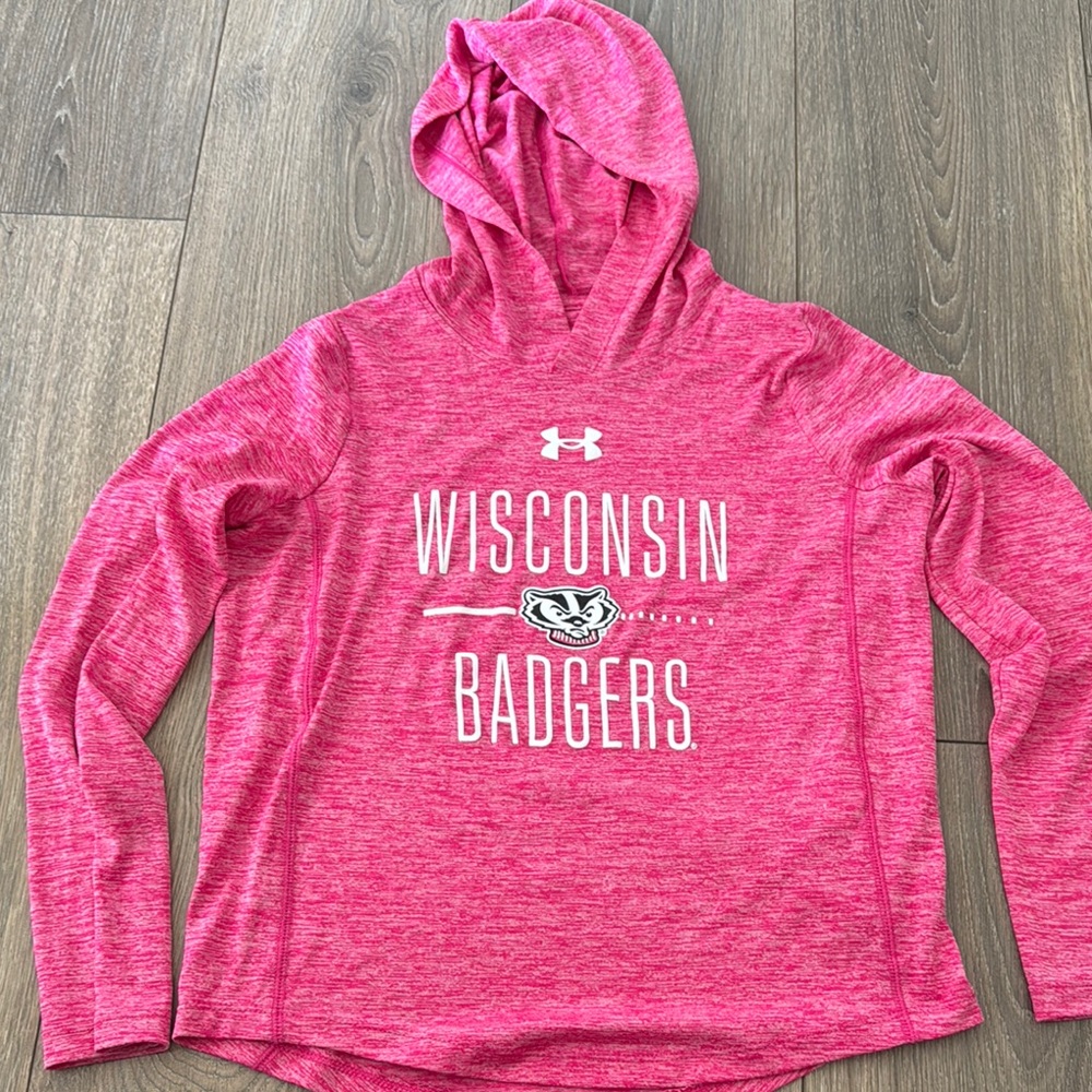 Under Armour Wisconsin Badgers Pink Hoodie